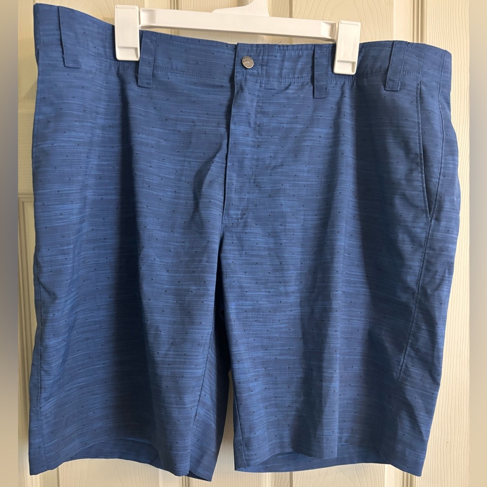 Callaway Men's Textured Golf Activewear Blue Flex Summer Shorts